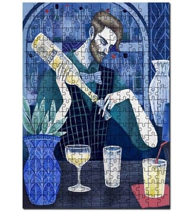 Cakapuzzle Illütirasyon İçeçek Barmen Görseli Puzzle Yapboz MDF (Ahşap) (120 Parça)