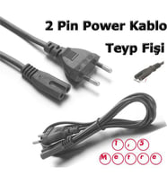Teyp Ceryan Kablosu Siyah 1.5 Mt,Ac Power Güç Laptop Kablosu 220 Volt Priz Fiş Tv Teyp Elektrik