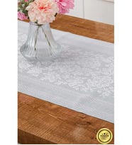 Lola Jakar Polyester Kumaş Gri Runner 45x150 Cm - 1413 (Standart)