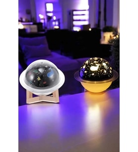 Hava Nemlendirici Masa Gece Lambası Usb Projeksiyon Aromaterapi