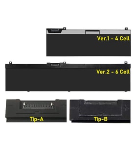 Dell P34E P34E001 P34E002 Notebook Batarya Laptop Pil - Ver.2 - 6 Cell - Tip-A