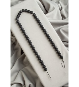 Oniks Taşı Faset Kesim Mat Siyah 8mm Doğal Taş Dizi [AB+]
