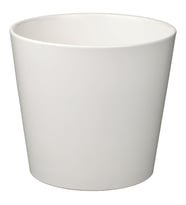 Toprak Saksı, Beyaz, 24 cm, İç Mekan