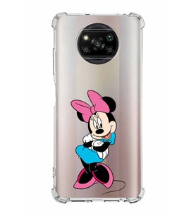 Xiaomi Poco X3 Pro Köşe Korumalı Antişok Kapak Minnie Mouse Tasarımlı Şeffaf  Kılıf