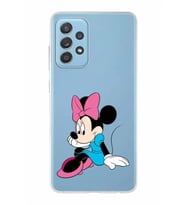 Samsung Galaxy A52  Kapak Minnie Mouse Tasarımlı Şeffaf Silikon Kılıf