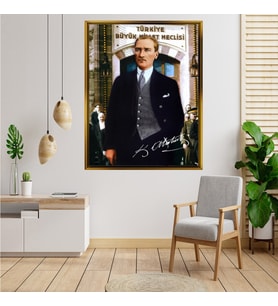 ÇERÇEVELİ ATATÜRK TABLO S664