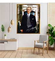 ÇERÇEVELİ ATATÜRK TABLO S664