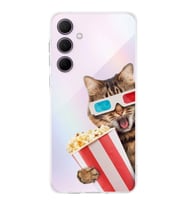 PrintiFy Samsung Galaxy A36 ile Uyumlu Kedi 1 Kamera Korumalı Şeffaf Kılıf