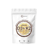 Vitamin D3 & K2 as MK7 10,000 IU + 200 mcg 300 Softgels