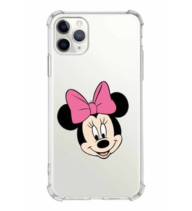 Apple iPhone 11 ProMax Uyumlu Köşe Korumalı Antişok  Kapak Minnie Mouse Tasarımlı Şeffaf  Kılıf