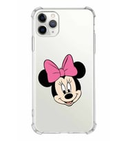 Apple iPhone 11 ProMax Uyumlu Köşe Korumalı Antişok  Kapak Minnie Mouse Tasarımlı Şeffaf  Kılıf