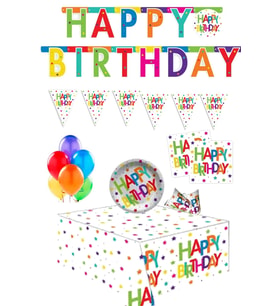 RENKLİ HAPPY BIRTHDAY DOĞUM GÜNÜ SETİ