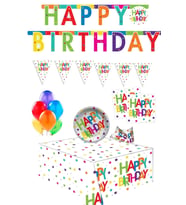 RENKLİ HAPPY BIRTHDAY DOĞUM GÜNÜ SETİ