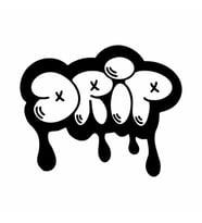 Graffiti Drip Araba Sticker siyah 17x14 CM (Siyah)
