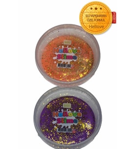 Slime Simli 2 Renk Kaliteli Fosforlu Ele Yapışmayan Pofuduk Yumuşacık Slime (Çok Renkli)