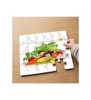 Çeşitli Sebzeler Tasarımlı 24 Parça Ahşap Çocuk Puzzle MPK0570