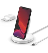 Belkin Boost Charge Kablosuz Şarj Standı 15W (Qi Sertifikalı Hızlı Kablosuz Şarj Cihazı) - Beyaz Teşhir