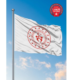 Gençlik ve Spor Bakanlığı Kurum Bayrağı 200x300 cm - Raşel Kumaş 1. Kalite