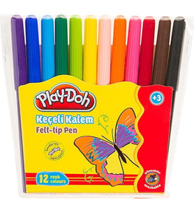 Play-Doh Keçeli Kalem 12 Renk 2Mm Pvc Ke-005