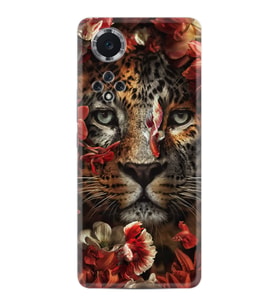 Huawei Nova 9 Kılıf Resimli Desenli Baskılı Silikon Kılıf Flowers Baby Tiger 1336