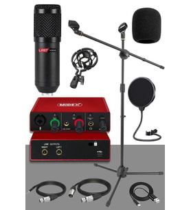 Midex GLX Paket-1 Ekonomik Home Stüdyo Ekipmanları Kayıt Seti