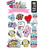 BTS BT21 Sticker Telefon Laptop Notebook Tablet Defter Matara