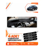 HONDA CIVIC FD6 (2005-2011) Uyumlu Ön Torpido Koruma Kılıfı Halısı - Siyah
