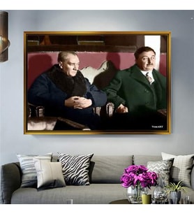 Altın Çerçeveli dekoratif tablo l963 (Gold)