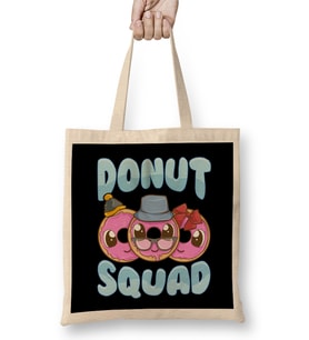 Cute & Funny Donut Squad Donut Lover Bez Çanta Uzun Saplı