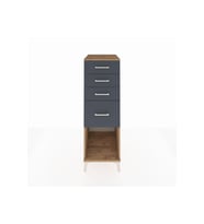 Kronos Dolap 4 Çekmeceli 44x59x134 Çam-Antrasit