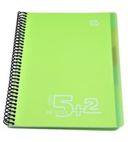 Gıpta Bx Notes Spiralli Plastik Kapak Defter A4 180 Yaprak 5+2 Seperatörlü Kareli+Çizgili 6 Lı Paket (Karışık)