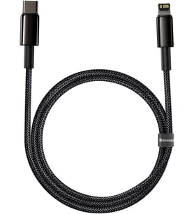 Lexroo Tungsten Gold Hızlı Şarj Kablosu Type-C to iP PD 20W, 1m, Siyah