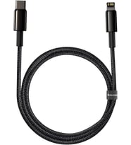 Lexroo Tungsten Gold Hızlı Şarj Kablosu Type-C to iP PD 20W, 1m, Siyah