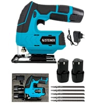 Steiner Alman 12 V 3.0 Ah Li-ion Çift Akülü Şarjlı Dekupaj Testere (Mavi)