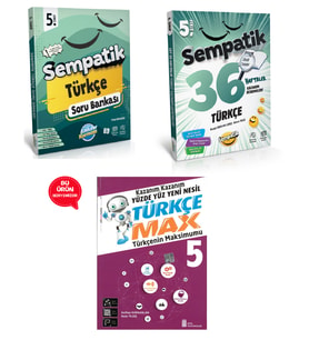 5.Sınıf Sempatik Türkçe Soru Bankası +36 Haftalık Kazanım Denemeleri (Hediyeli)