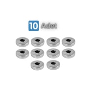 10 Adet Metal Küllük Yuvarlak Kül Tabağı Seti, Pratik ve Şık Kullanım