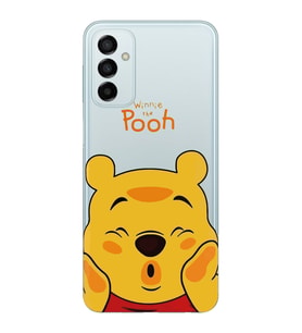 Samsung Galaxy M13 Uyumlu Winnie The Pooh Desenli Şeffaf Telefon Kılıfı