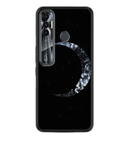 Tecno Spark 7 Pro Kılıf Silikon Desen Özel Seri Yalnız Ay 1744