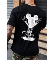 Unisex Usual Suspect Baskılı T-shirt (Siyah)