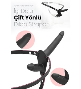 Do it Love - Kadın Çiftler İçin Çift Yönlü Dildo Strapon Oyuncak - Double Zevk - Kara Sevda