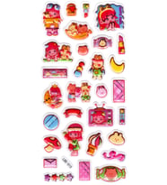 Sticker Kabartmalı Stiker Defter Planlayıcı Etiket (Lde015)-19x9cm - Tavşan ve Kız