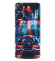 Xiaomi Redmi 13c Kılıf Silikon Desen Özel Seri Neon Cars 1724