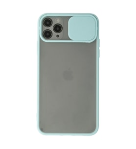 Apple İphone 11 Pro Max Kılıf Palm Buzlu Kamera Sürgülü Silikon - Turkuaz
