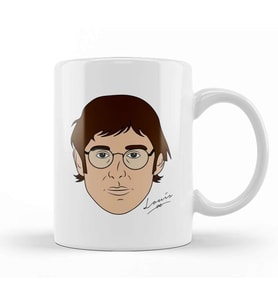 Louis Theroux Caricature Face Kupa Bardak Porselen