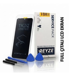 Tkgz - Samsung Galaxy A05 SM-A055 Uyumlu Lcd Ekran Dokunmatik Reyze Servis Lcd Full Çıtalı + Tamir Kiti