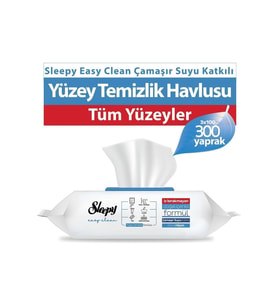 Sleepy Easy Clean Çamaşır Suyu Katkılı Yüzey Temizlik Havlusu 3X100 (300 Yaprak)