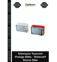 Özel Üretim Retro Nostaljik Hediye Masa Televizyon Tasarımlı Vintage Biblo Dekoratif Reçine Obje