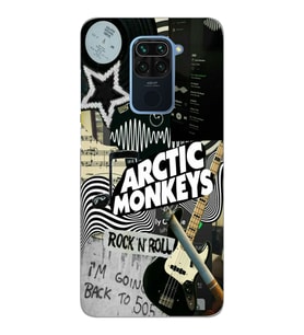 Xiaomi Redmi Note 9 Uyumlu Arctic Monkeys Kolaj Desenli Şeffaf Telefon Kılıfı