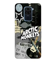 Xiaomi Redmi Note 9 Uyumlu Arctic Monkeys Kolaj Desenli Şeffaf Telefon Kılıfı