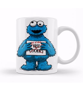 Monster Cookies Kurabiye Canavarı Kupa Bardak Porselen